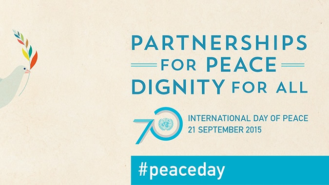 Banner on the International Day of Peace.