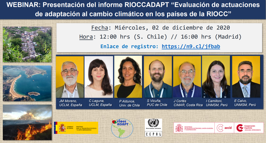“Presentación del Informe RIOCCADAPT “Evaluación de actuaciones de adaptación al cambio climático en los países de la RIOCC”