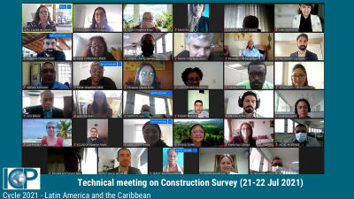 Participantas of Technical meeting on Construction Survey - ICP Cycle 2021