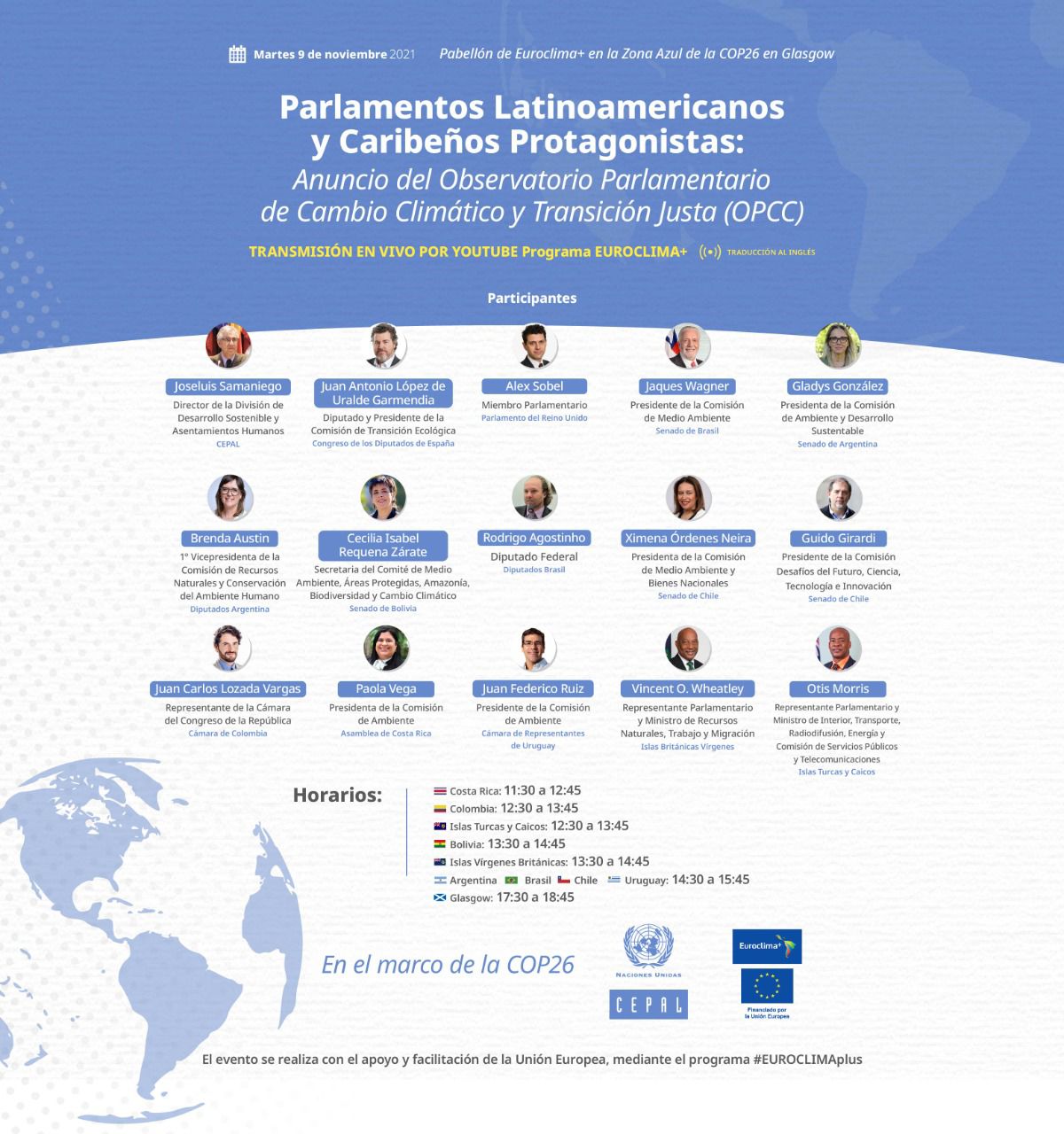 Parlamentares latinoamericanos COP26