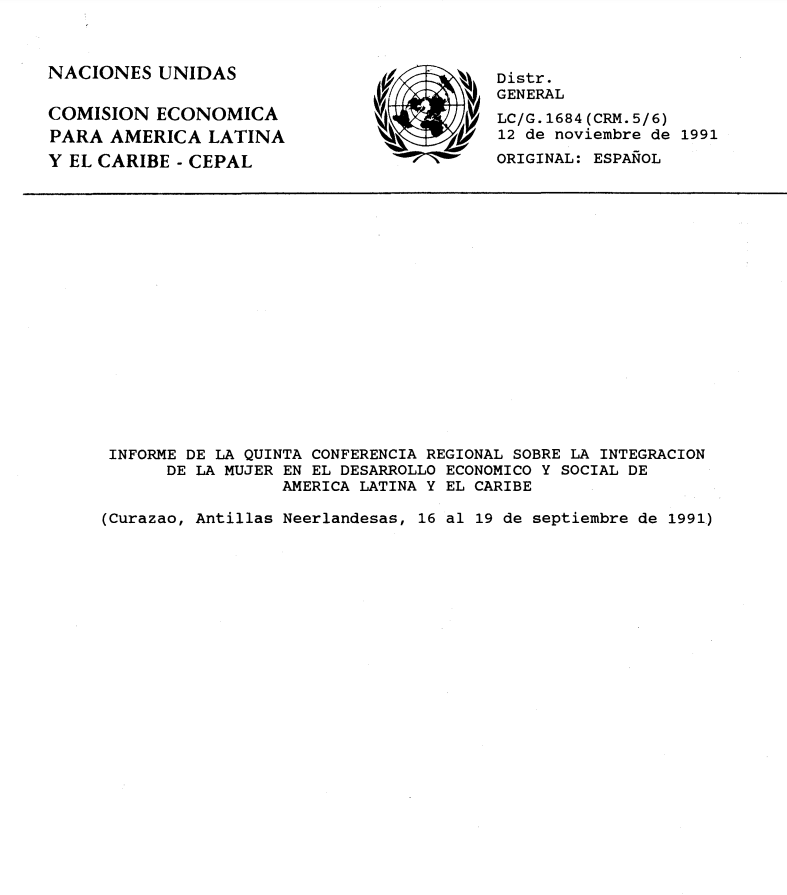 Quinta Conferencia Regional sobre la Integración de la Mujer en el Desarrollo Económico y Social de América Latina y el Caribe