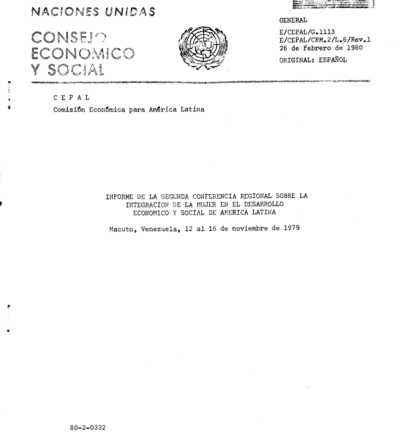 Segunda Conferencia Regional sobre la Integración de la Mujer en el Desarrollo Económico y Social de América Latina