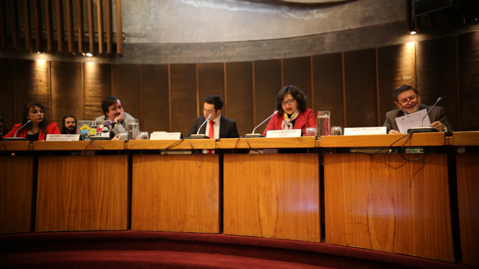 Panel inauguración seminario internacional.