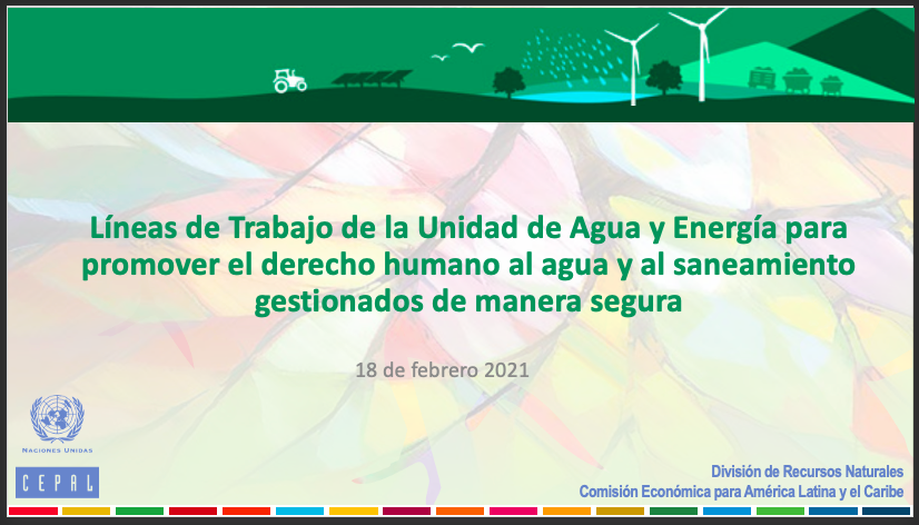 Líneas de Trabajo de la Unidad de Agua y Energía 