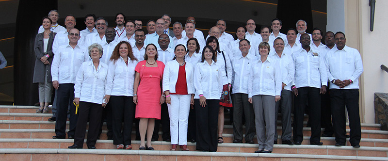 Foto de las ministras y ministros y jefes de delegación participantes en la XIX Reunión del Foro de Ministros de Medio Ambiente de América Latina y el Caribe