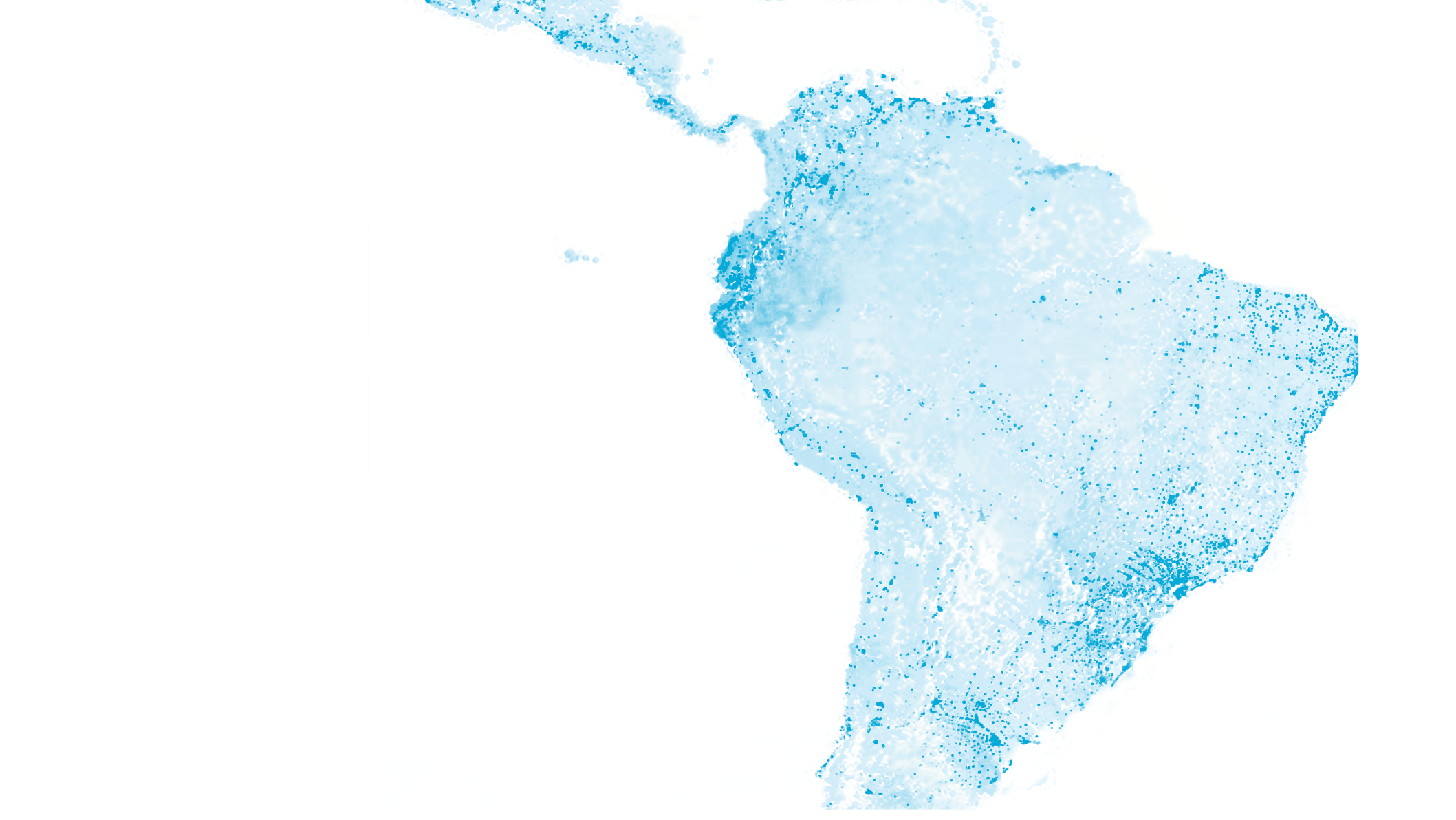 Foto estilizada de Sudamérica por la noche tomada de un satélite