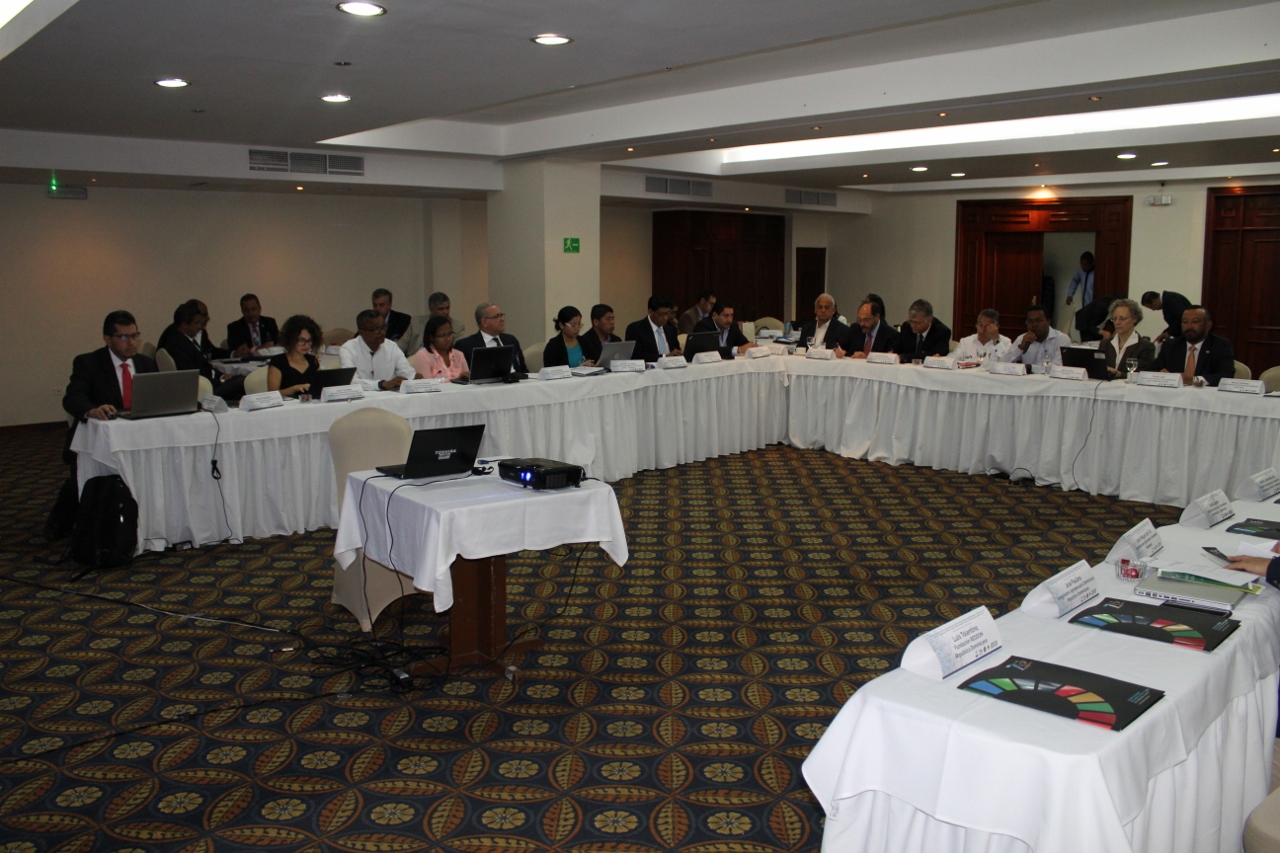 Foto de la reunión de la comunidad de práctica sobre seguros agropecuarios y gestión integral de riesgos en los países de la región SICA que tuvo lugar en República Dominicana en junio de 2018. 