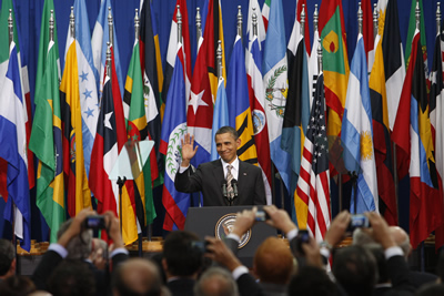 Barack Obama, Presidente de Estados Unidos, entregó su discurso en el Centro Cultural Palacio La Moneda, en Santiago, Chile.