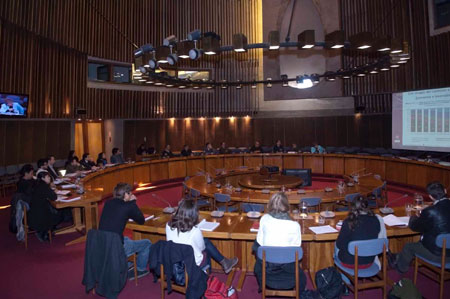 Vista panorámica de la sala Raúl Prebisch donde se inauguró la Escuela de Verano 2011.