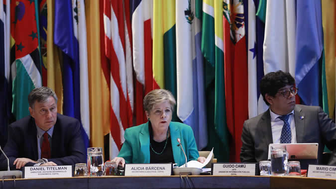 Launch of Preliminary Overview 2018 at ECLAC.