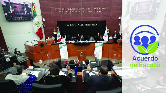Foto del Senado mexicano y el Acuerdo de Escazú
