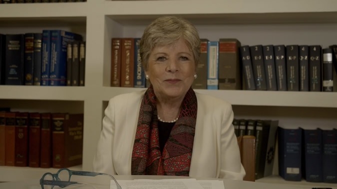 Alicia Bárcena, Secretaria Ejecutiva de la CEPAL, durante la entrevista.