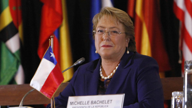 Foto de la Presidenta de Chile Michelle Bachelet.