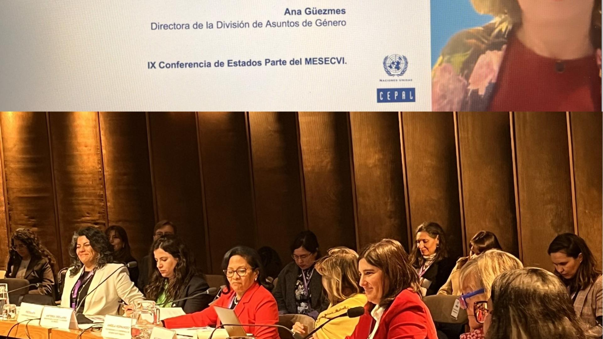 CEPAL presenta los vínculos ineludibles entre la Agenda Regional de Género y la Convención de Belém do Pará durante la IX Conferencia MESECVI.