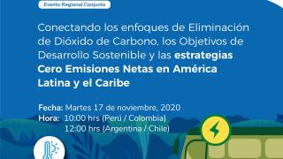 Conectando los enfoques de Eliminación de Dióxido de Carbono, los Objetivos de Desarrollo Sostenible y las estrategias Cero Emisiones Netas en LAC