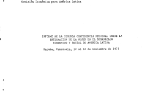 Segunda Conferencia Regional sobre la Integración de la Mujer en el Desarrollo Económico y Social de América Latina