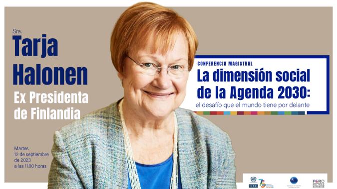 Imagen de la ex Presidenta de Finlandia, Tarja Halonen.