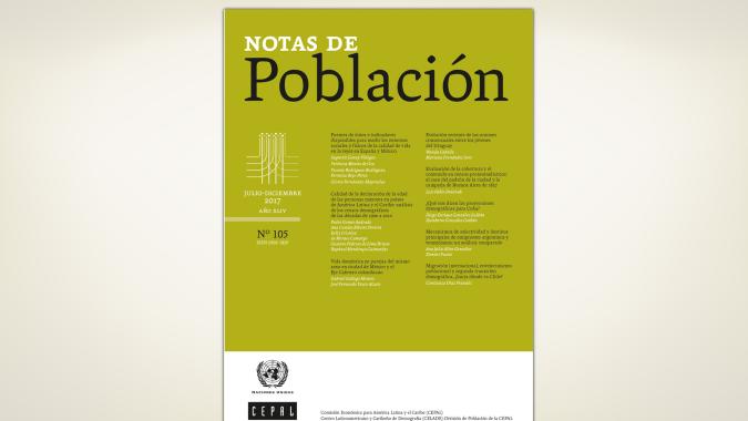 Portada de la Revista Notas de Población número 105.