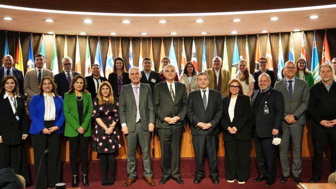 Group photo of the First Regional Conference of Parliamentary Committees of the Future 