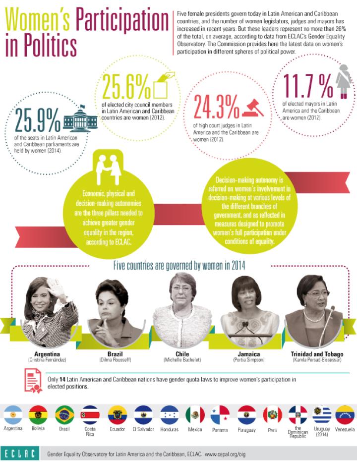 Women's Participation in Politics inforgraphic