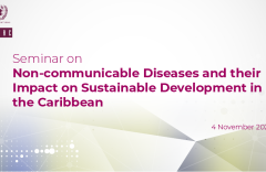 Banner for Seminar on NCDs in the Caribbean