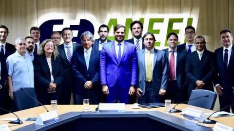 Work group during the launch of the ECOSUD/Brazil project results, held at ANEEL offices in Brazil