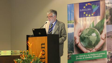 Antonio Prado, ECLAC Deputy Executive Secretary, during the presentation of the EUROCLIMA programme.