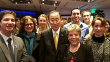 Ban Ki-moon junto a Alicia Bárcena y Martín Abeles.
