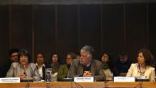 De izquierda a derecha, la Ministra de Educación de Chile, Adriana Delpiano; el Secretario Ejecutivo Adjunto de la CEPAL, Antonio Prado y la Embajadora de Noruega en Chile, Beate Stirø.