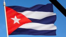 Fotografía de la bandera de Cuba.