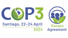 Logo COP3 Escazú Agreement Eng