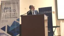 foto de Mario Cimoli, Secretario Ejecutivo Adjunto a.i. de la CEPAL, durante el lanzamiento del Libro Blanco.