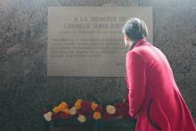 Fotografía del memorial en homenaje a Carmelo Soria Espinoza.