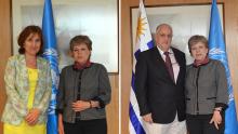 Secretaria Ejecutiva de la CEPAL recibe a los Embajadores de Francia y de Uruguay acreditados en Chile